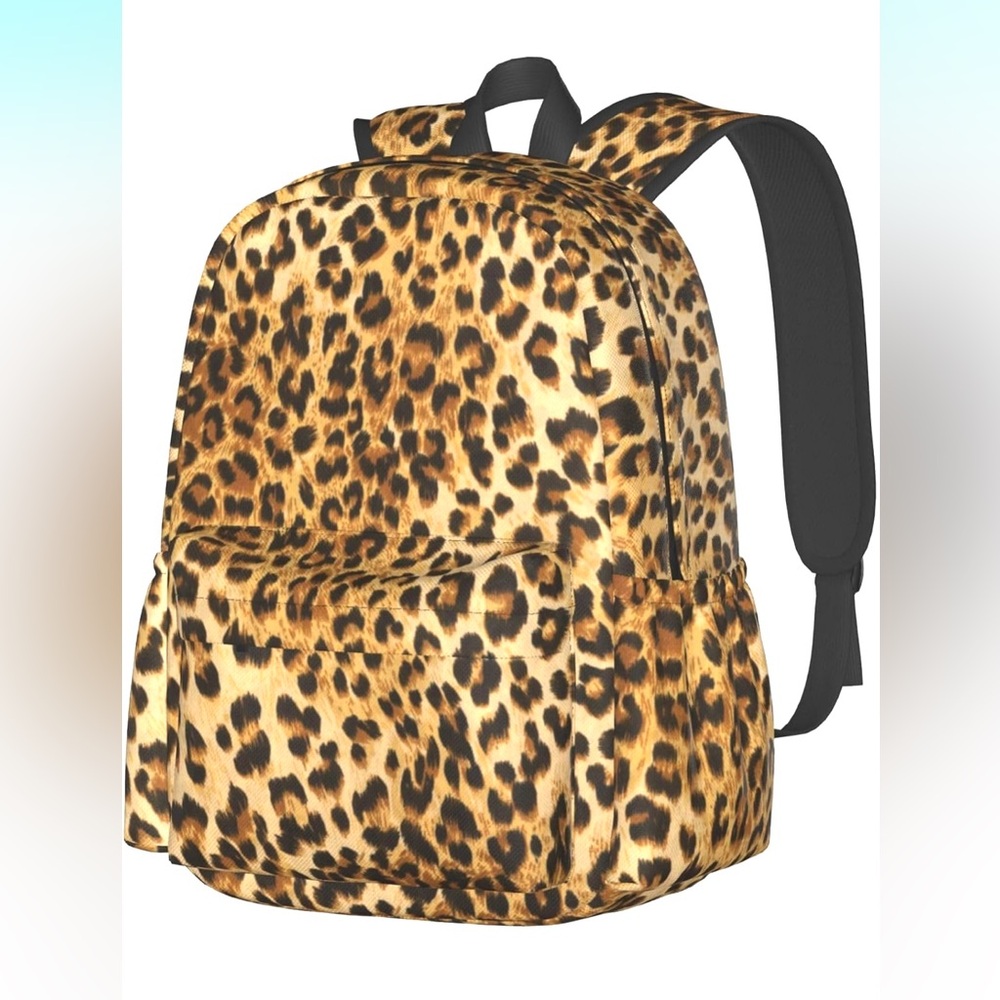 Leopard Print Backpack, School Book bag, Laptop Backpack Padded Straps NEW